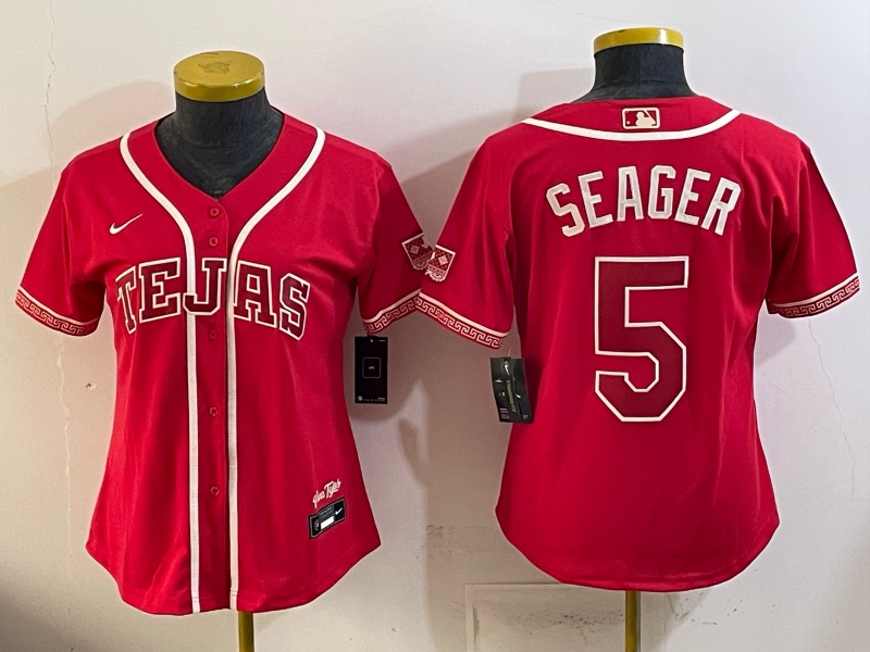 youth Texas Rangers #5 Seager red Nike 2026 MLB Jersey 0518001->youth mlb jersey->Youth Jersey